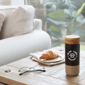 Arlo Ceramic Tumbler with Bamboo lid 11oz