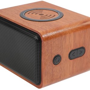 Wood Bluetooth Speaker with Wireless Charging Pad