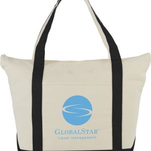 Classic 12oz Cotton Canvas Zippered Boat Tote